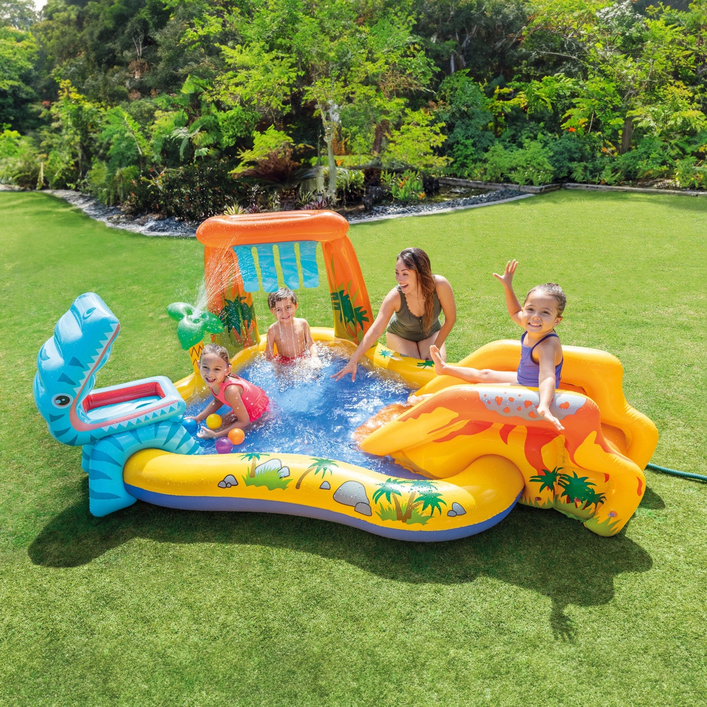 Dinosaur Inflatable Play Center with Slide