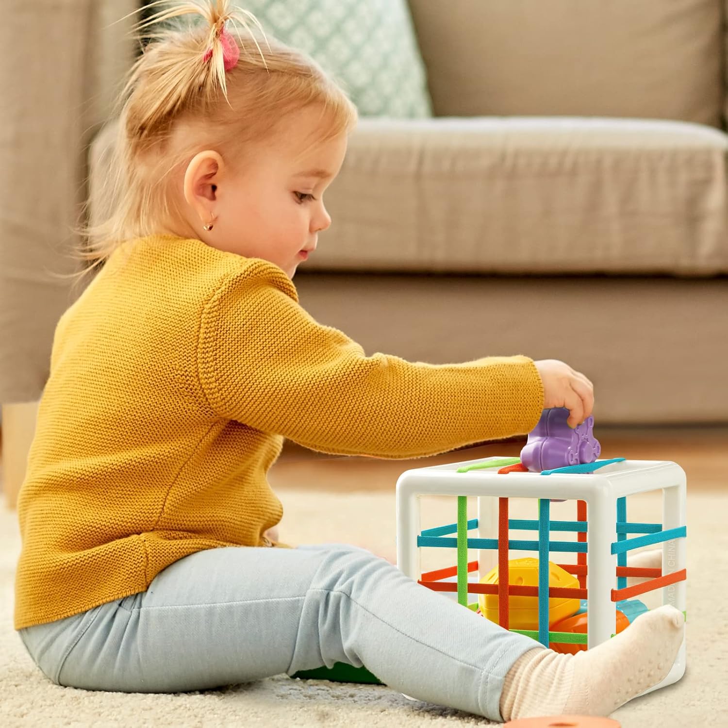 Aprilwolf  - Cube & 6 Sensory Shape Block